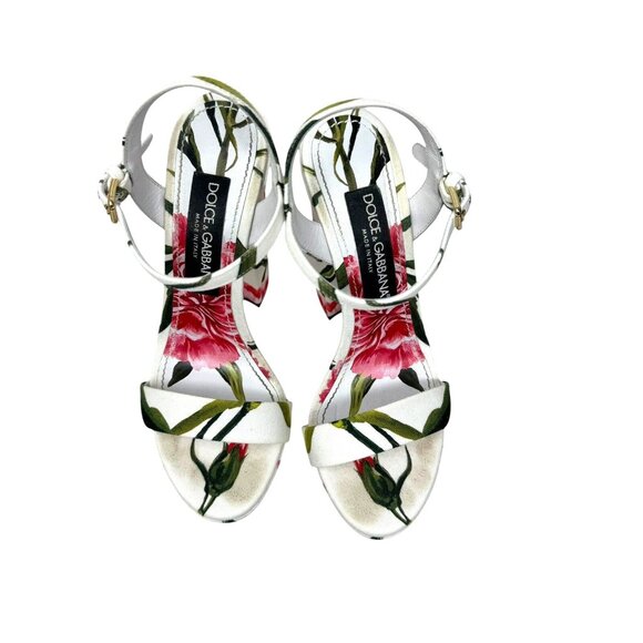 Dolce & Gabbana floral-print platform sandals Womens Size 37 7 With Box - Picture 9 of 15